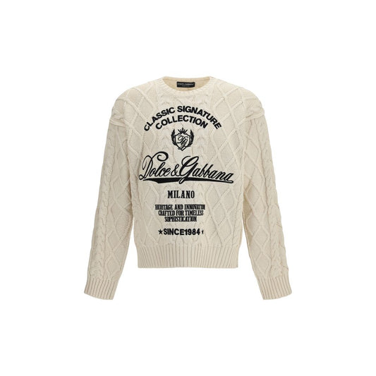 Dolce & Gabbana Beige Cotton Sweatshirt 1728,72470364320,Beige,Clothing,Dolce & Gabbana,L,Men,New with tags,S,Sweaters - Clothing,Sweatshirts - Sweaters - Clothing