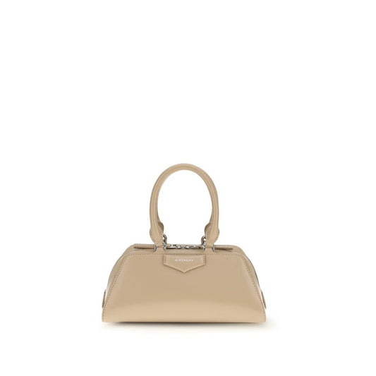 Givenchy Beige The Antigona East-West Mini Leather Box Handbag 1728,72470364320,Bags,Beige,Givenchy,New with tags,Shoulder Bags - Bags,Women