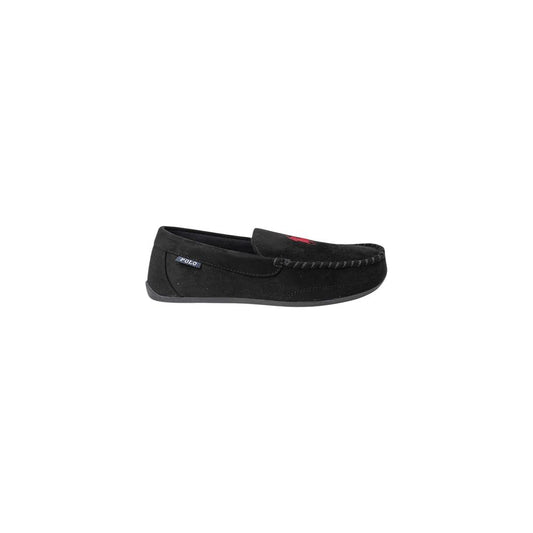 Ralph Lauren Black Faux Fur Slippers