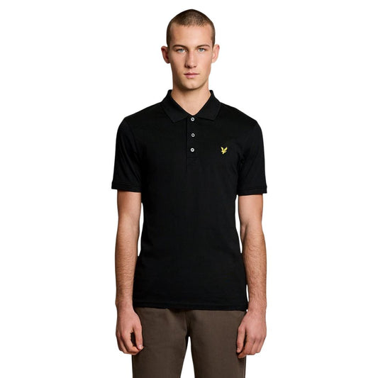 Lyle & Scott Black Cotton Polo Shirt