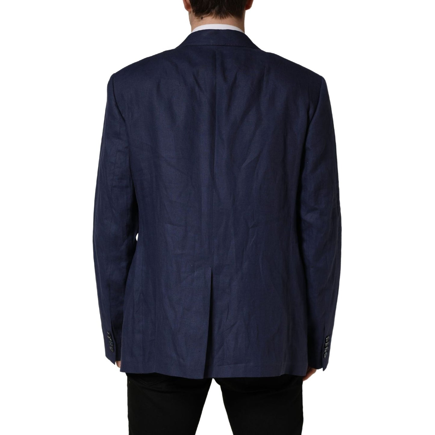 Dolce & Gabbana Blue Single Breasted 2 Button Suit Jacket