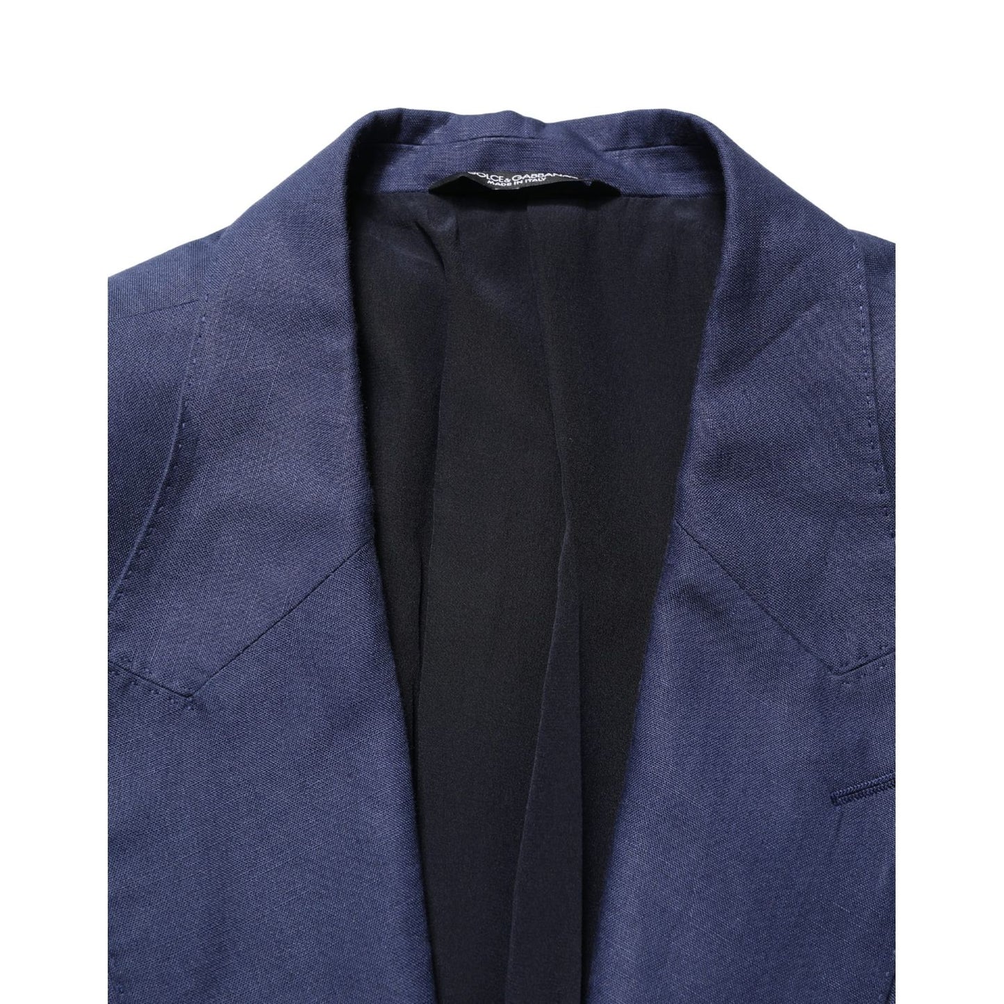 Dolce & Gabbana Blue Single Breasted 2 Button Suit Jacket