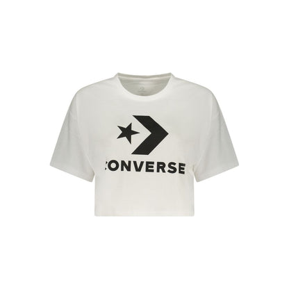 Converse White Cotton Womens T-Shirt
