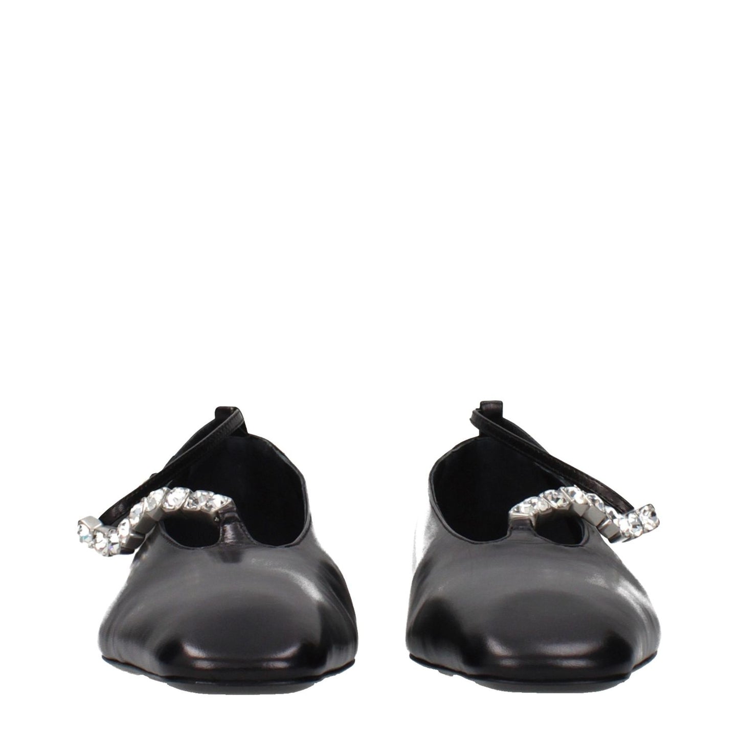 Jil Sander Black Leather Ballet Flats