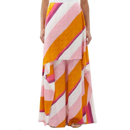 Fendi Multicolor Silk Casual Pants