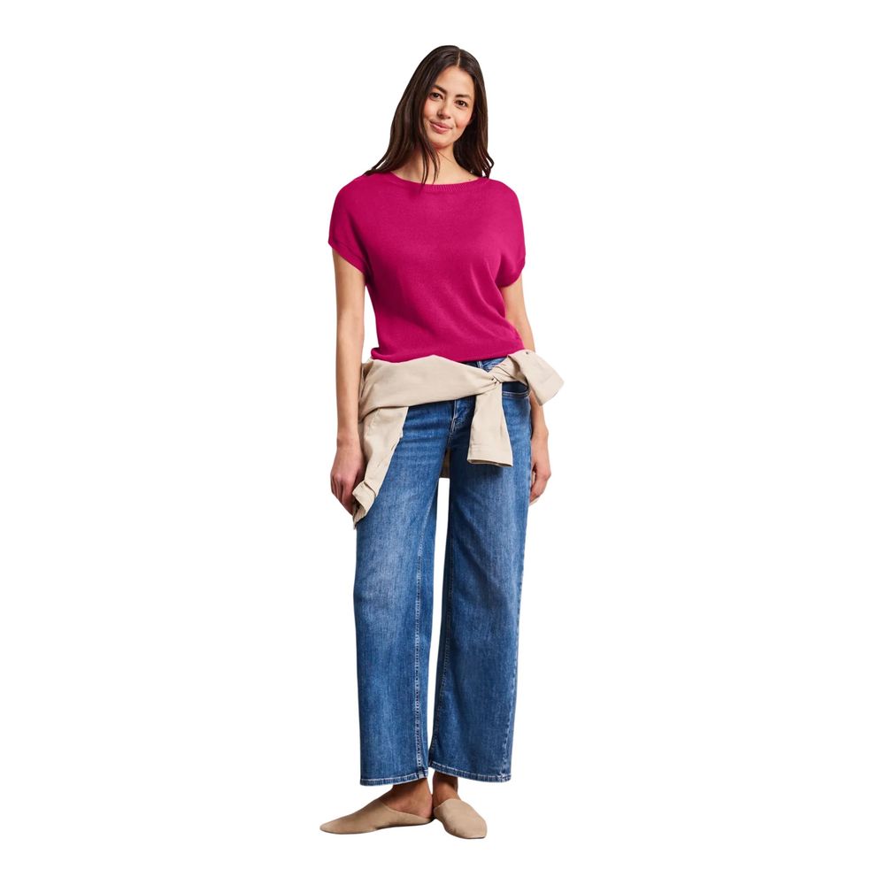 Street One Pink Viscose Sleeveles Sweater