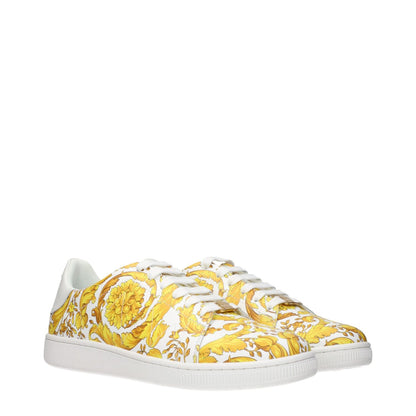 Versace White Leather Sneakers