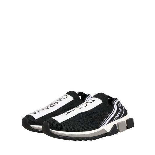 Dolce & Gabbana Black Sorrento Slip On Low Top Sneakers Shoes