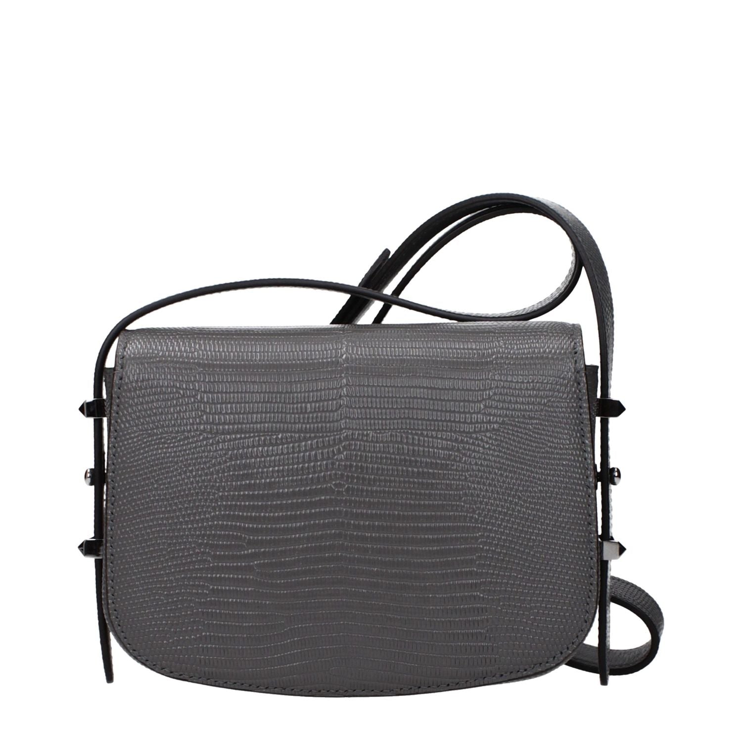 Jimmy Choo Gray Leather Shoulder Bag
