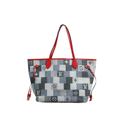 Louis Vuitton Neverfull Patchwork Monogram Denim Tote Bag
