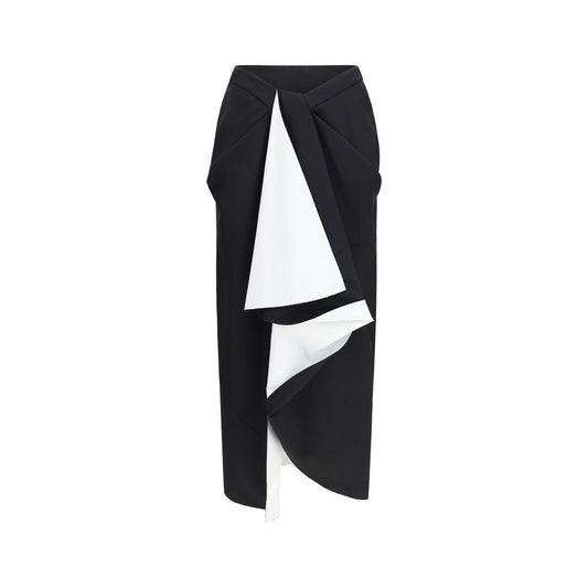 Givenchy Black Wool Oves Aries Midi Skirt