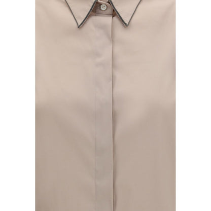 Brunello Cucinelli Beige Cotton Shirt