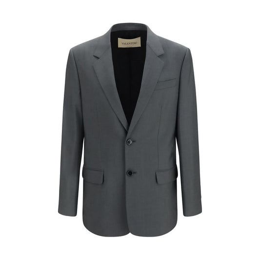 Valentino Gray Wool Oves Aries Jacket
