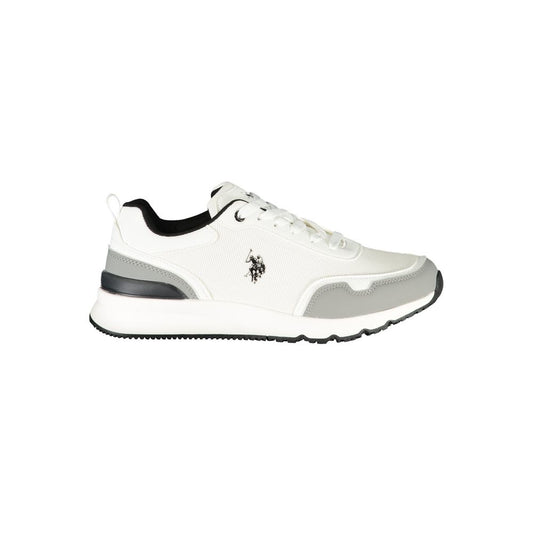 U.S. POLO ASSN. White Polyester Athletic Sneakers