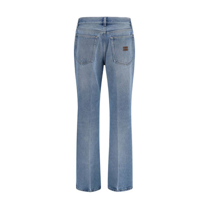 Miu Miu Blue Cotton Relaxed Fit Jeans