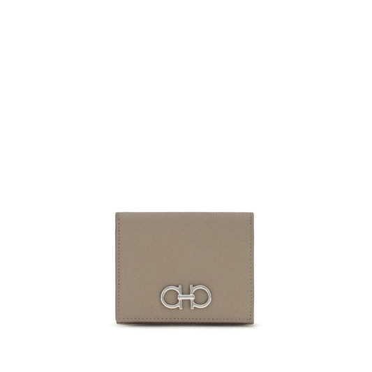 Ferragamo Beige The Gancini Wallet