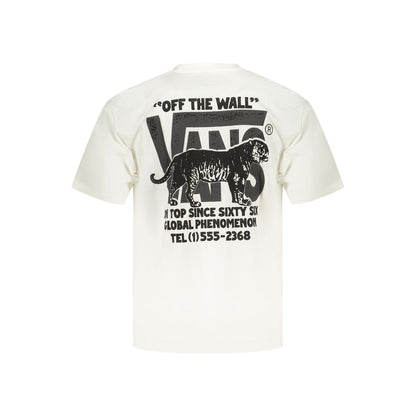 Vans White Cotton Men's T-Shirt
