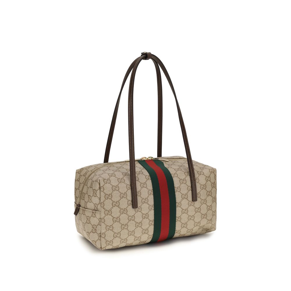 Gucci Beige Cotton Shoulder Bag