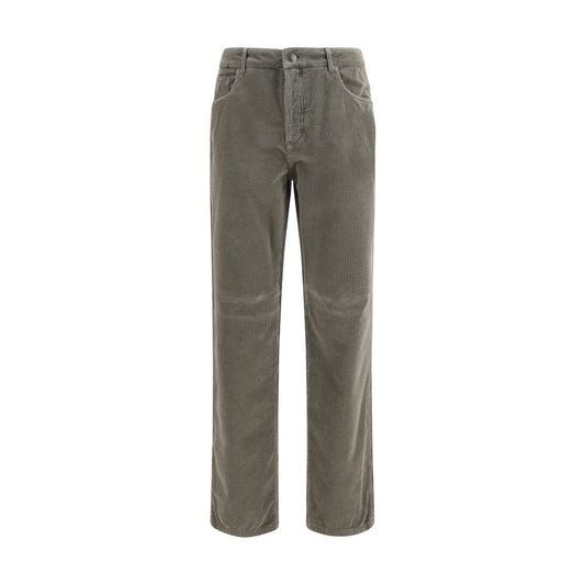 Brunello Cucinelli Bicolor Cotton Casual Pants