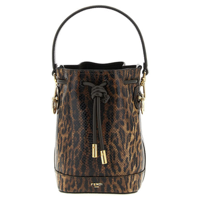 Fendi Brown Velvet Leather Handbag