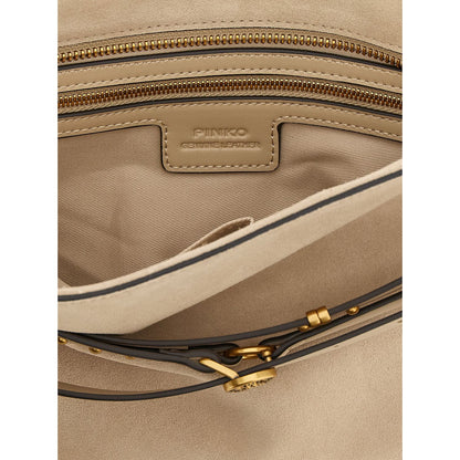 PINKO Beige Cowhide Shoulder Bag