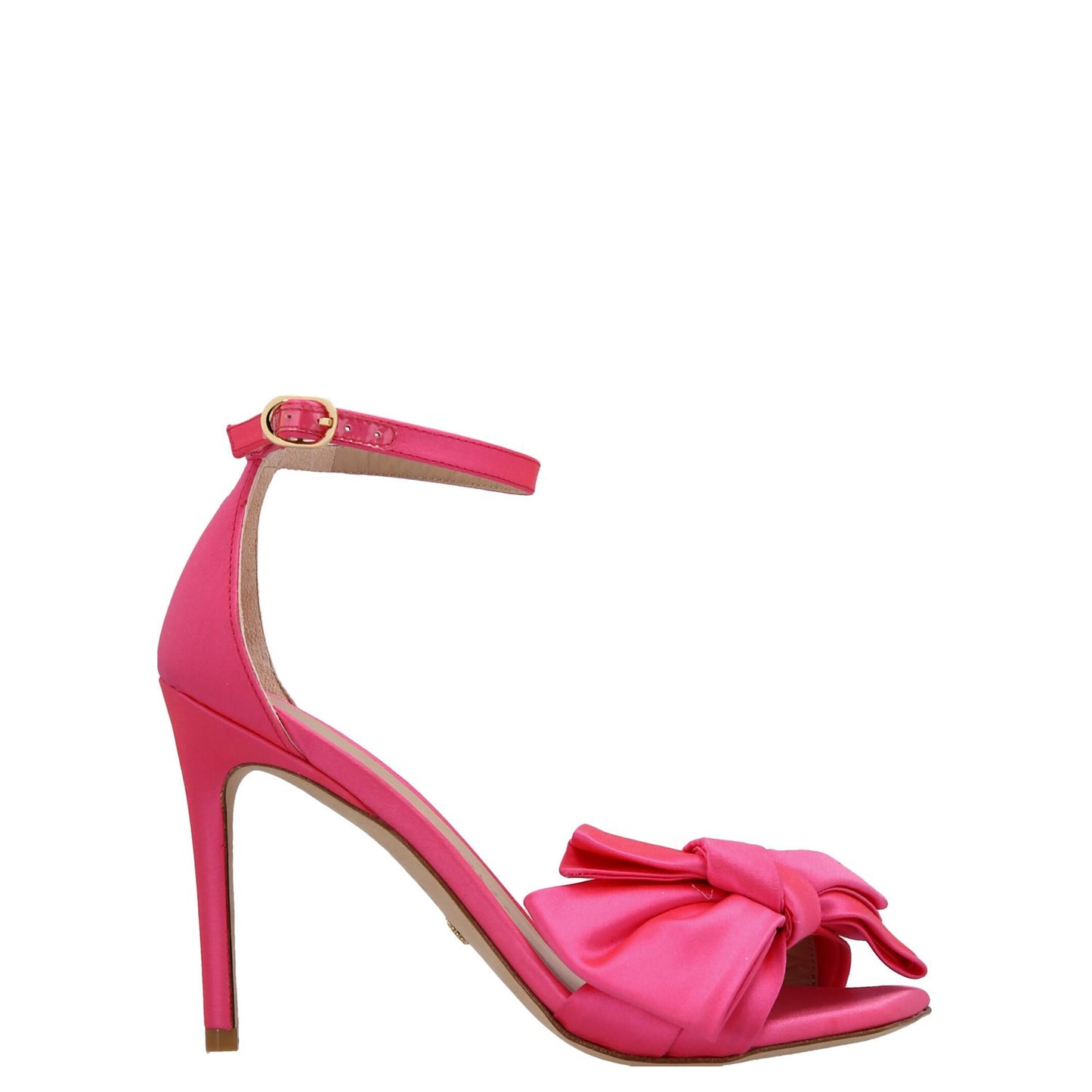 Stuart Weitzman Fuchsia Satin Stiletto Heel Sandals