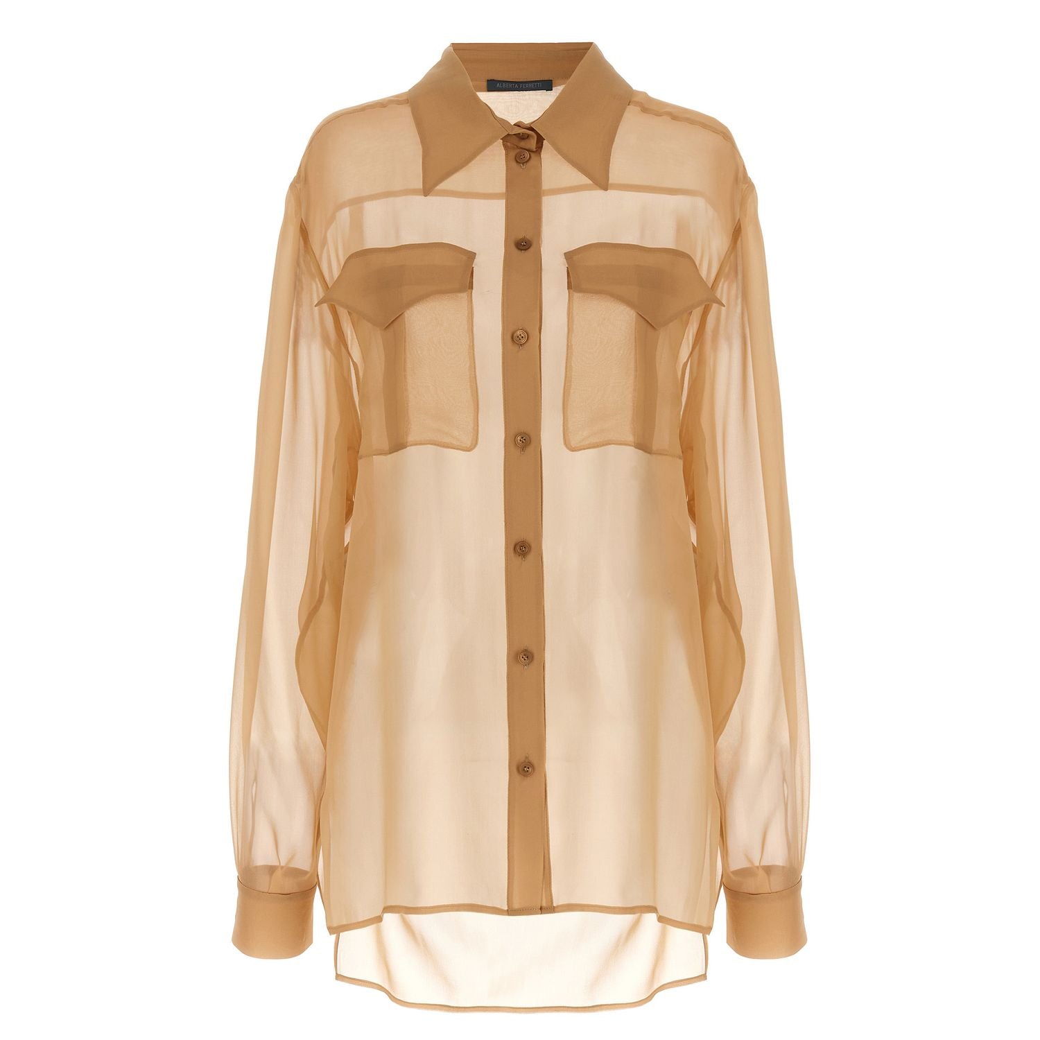 Alberta Ferretti Beige Silk Blouse