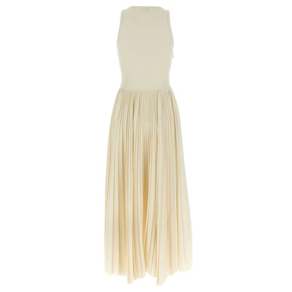 Alexander McQueen White Cotton Long Dress