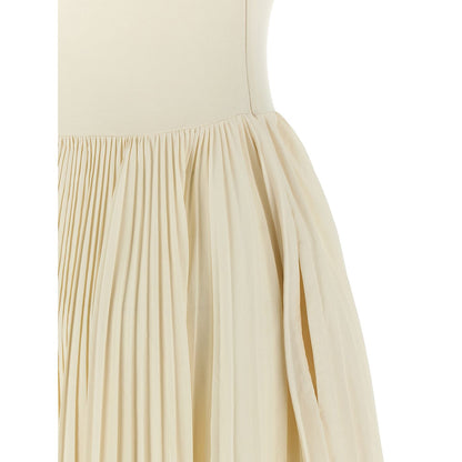 Alexander McQueen White Cotton Long Dress