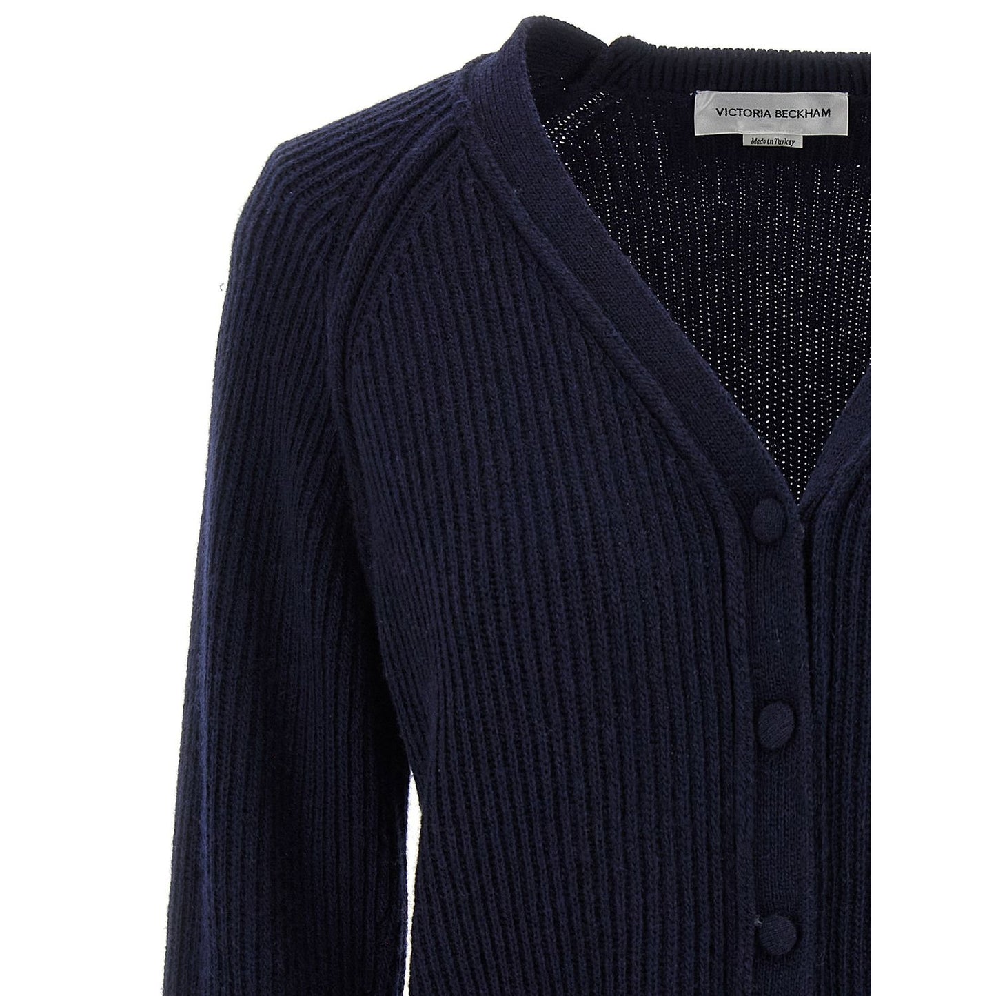 Victoria Beckham Blue Wool Cardigan