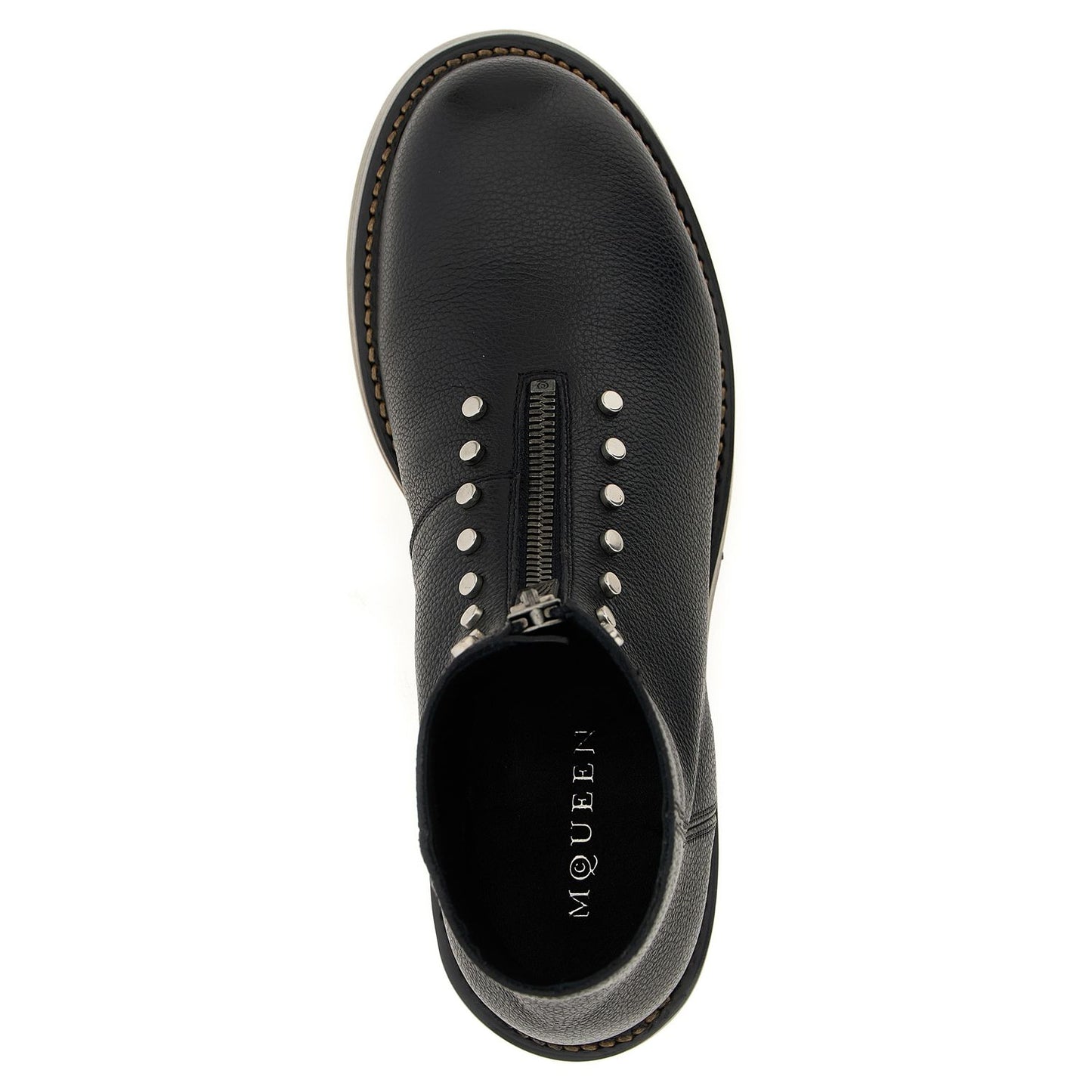 Alexander McQueen Black Calfskin Ankle Boots