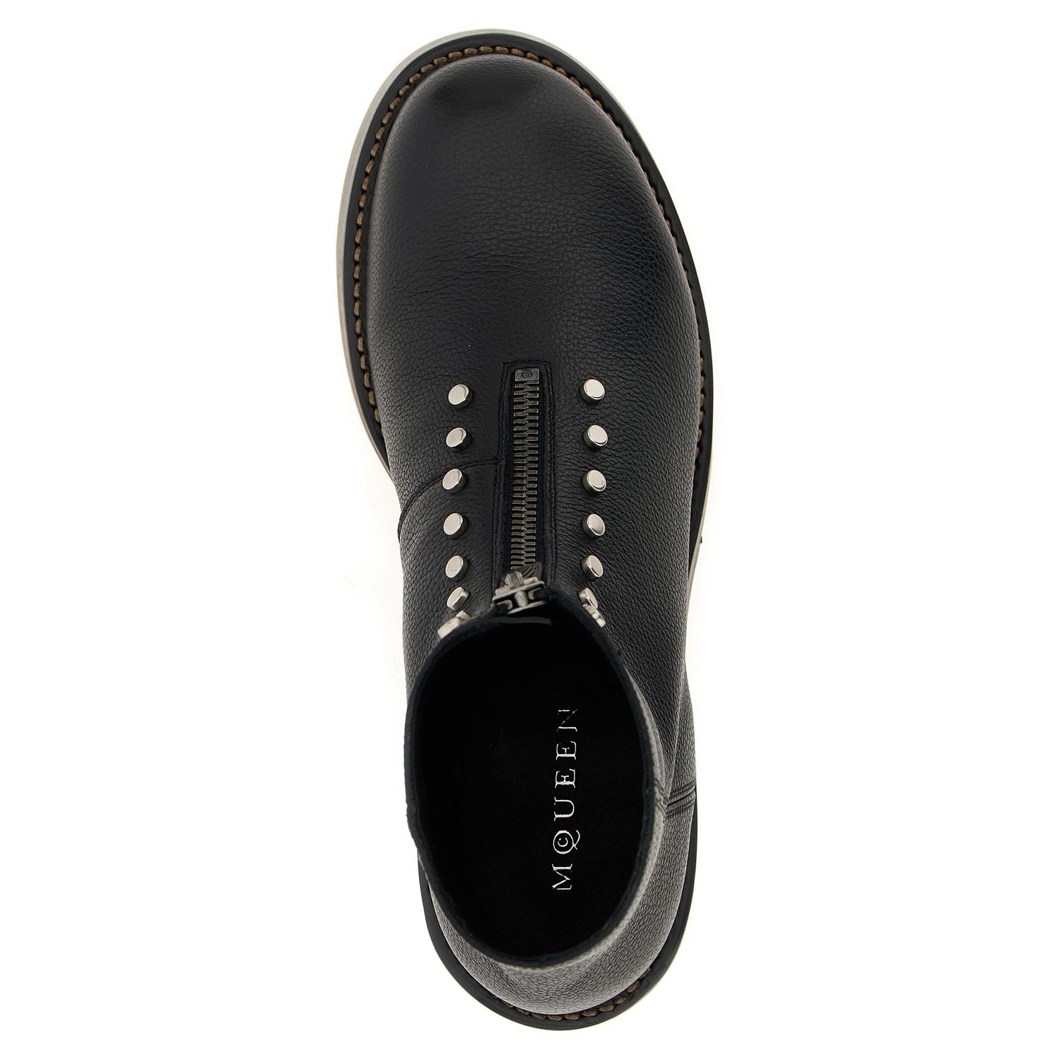 Alexander McQueen Black Calfskin Ankle Boots