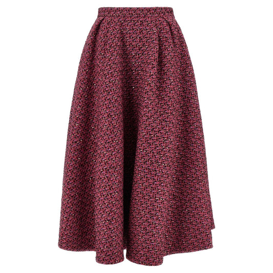 Alessandra Rich Multicolor Polyamide Midi Skirt