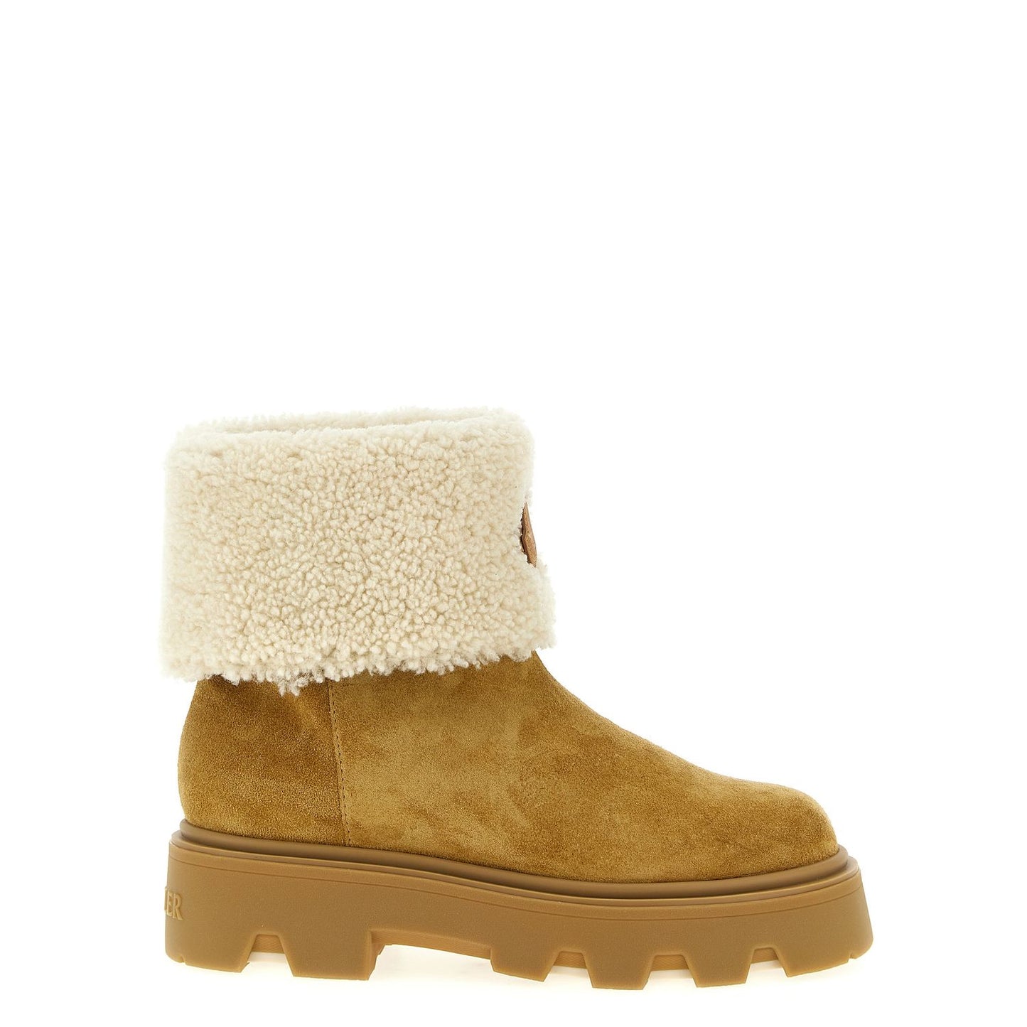 Moncler Beige Calfskin Ankle Boots