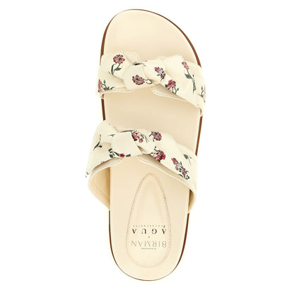 Alexandre Birman White Cowhide Slides