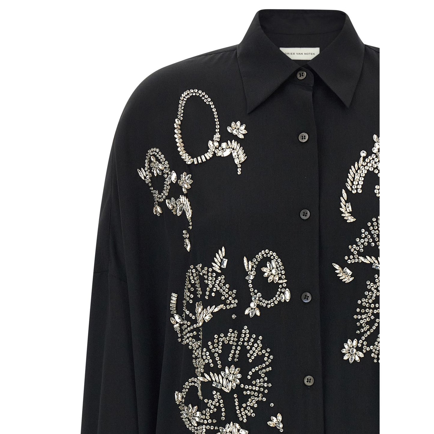 Dries Van Noten Black Polyester Blouse
