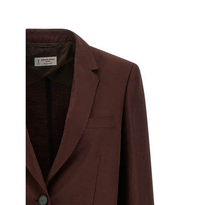 Alberto Biani Brown Viscose Blazer