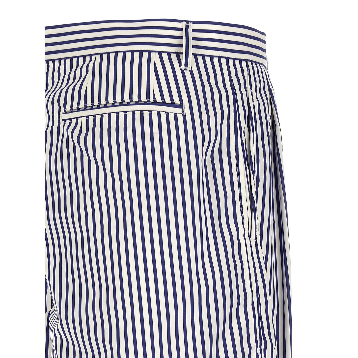 Comme Des Garçons Blue Cotton Bermuda Shorts