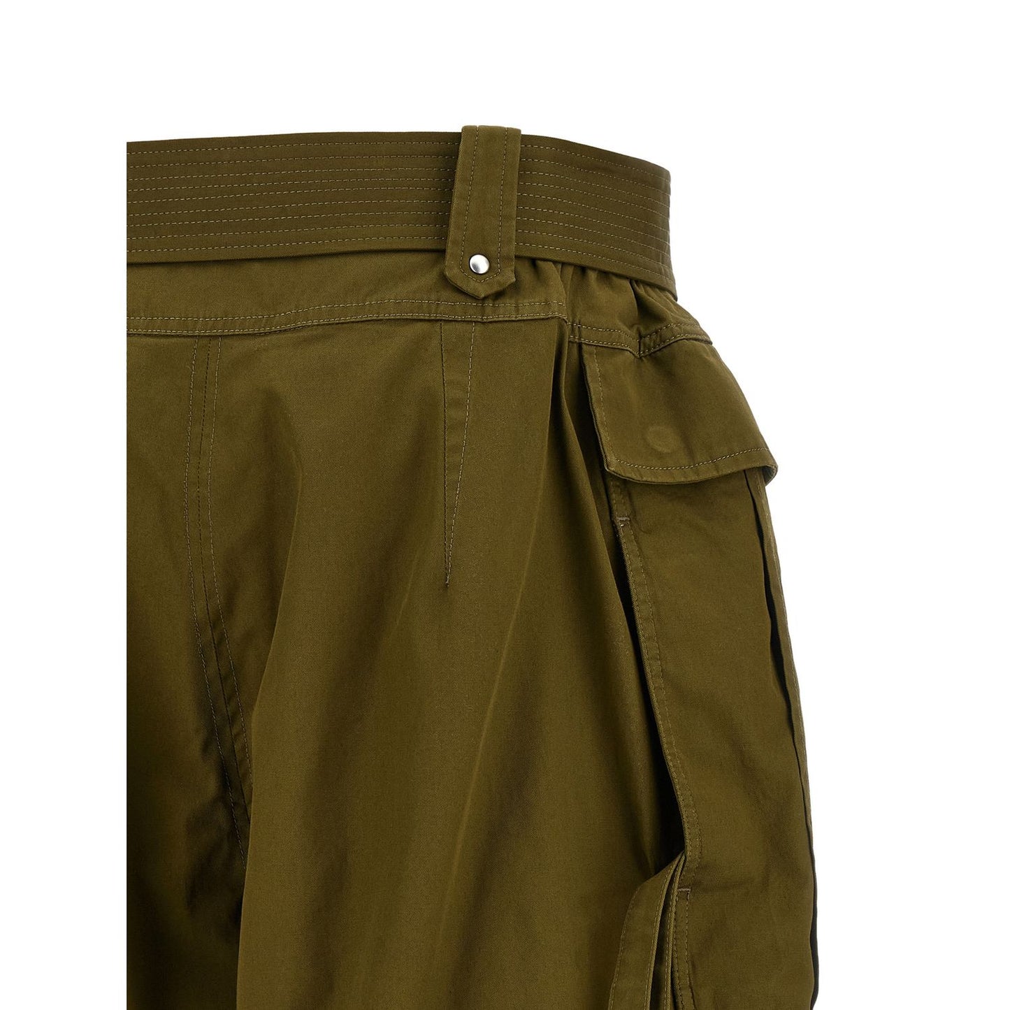 Alexander McQueen Bicolor Cotton Bermuda Shorts