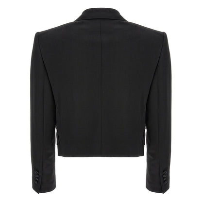 Dolce & Gabbana Black Virgin Wool Blazer
