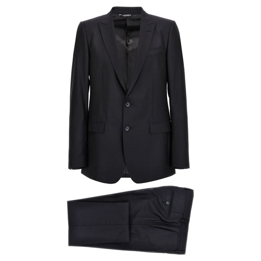 Dolce & Gabbana Blue Virgin Wool Two-Piece Suit
