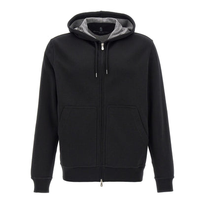 Brunello Cucinelli Black Cotton Sweatshirt