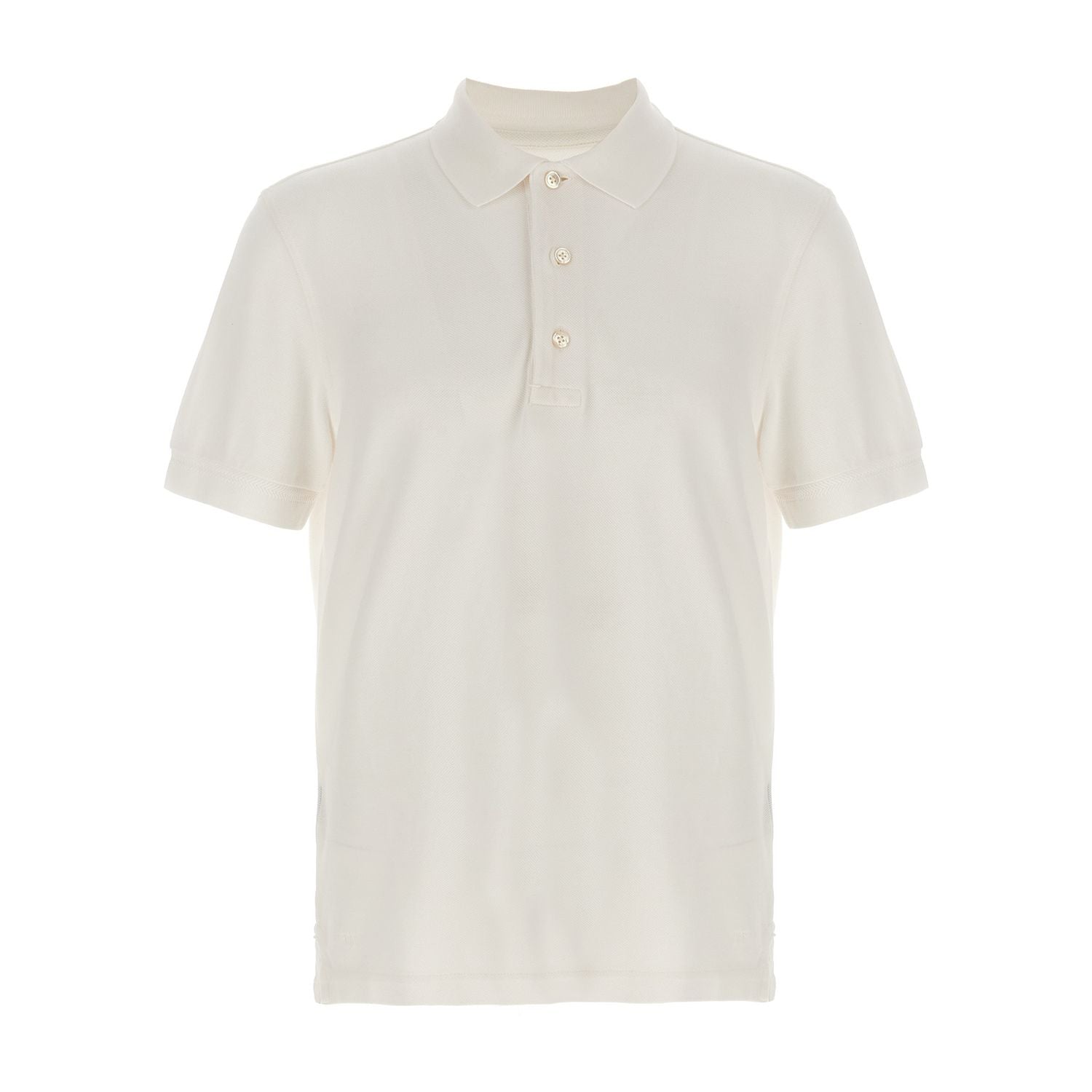 Tom Ford White Lyocell Polo Shirt