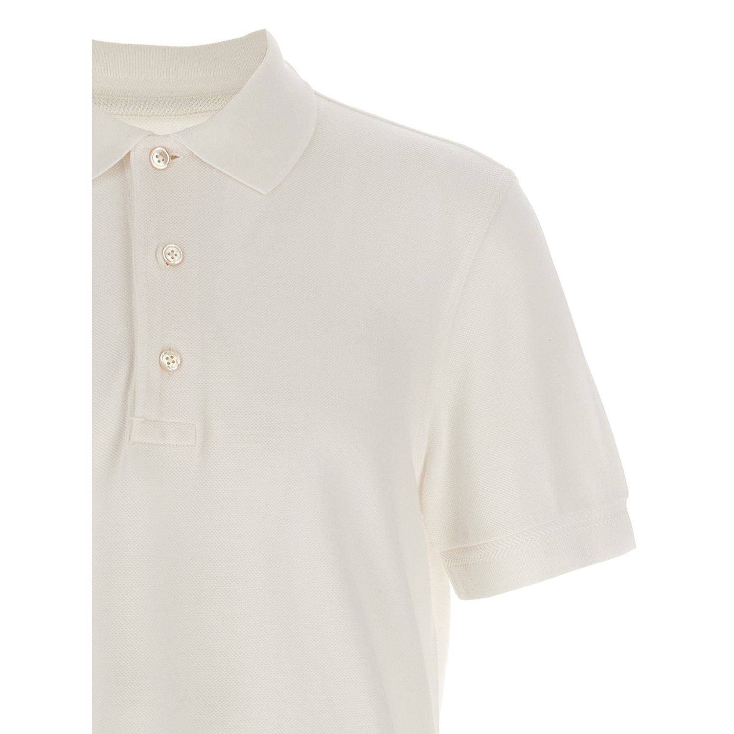 Tom Ford White Lyocell Polo Shirt