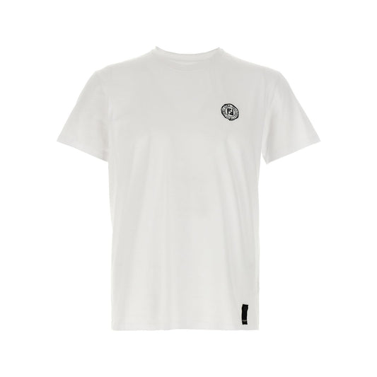 Fendi White Cotton T-Shirt