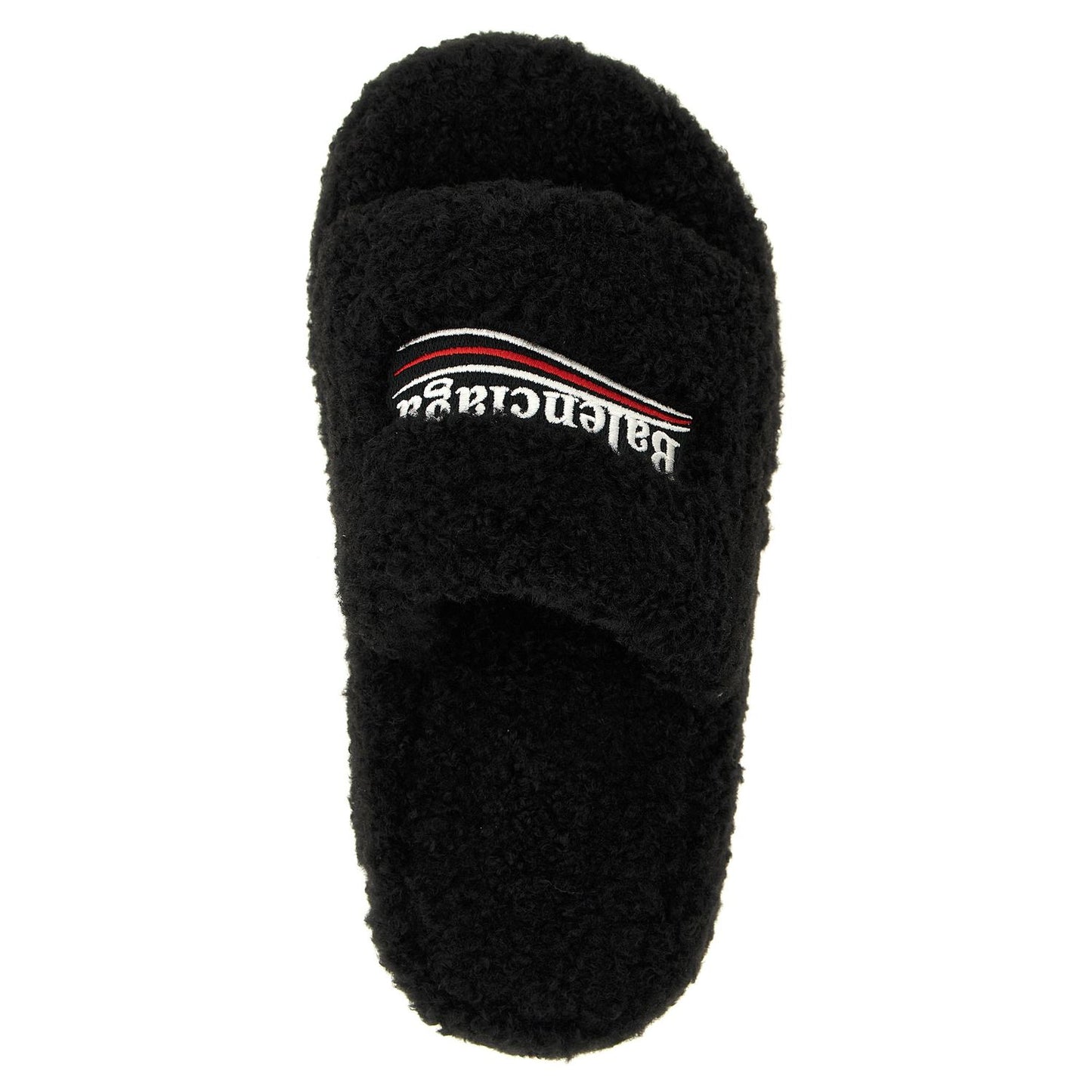 Balenciaga Black Polyester Slides
