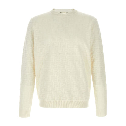 Fendi White Cotton Cardigan