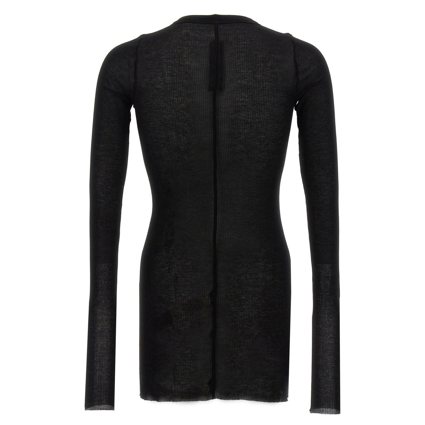 Rick Owens Black Viscose T-Shirt