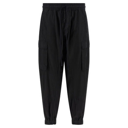 Thom Krom Black Organic Cotton Cargo Pants