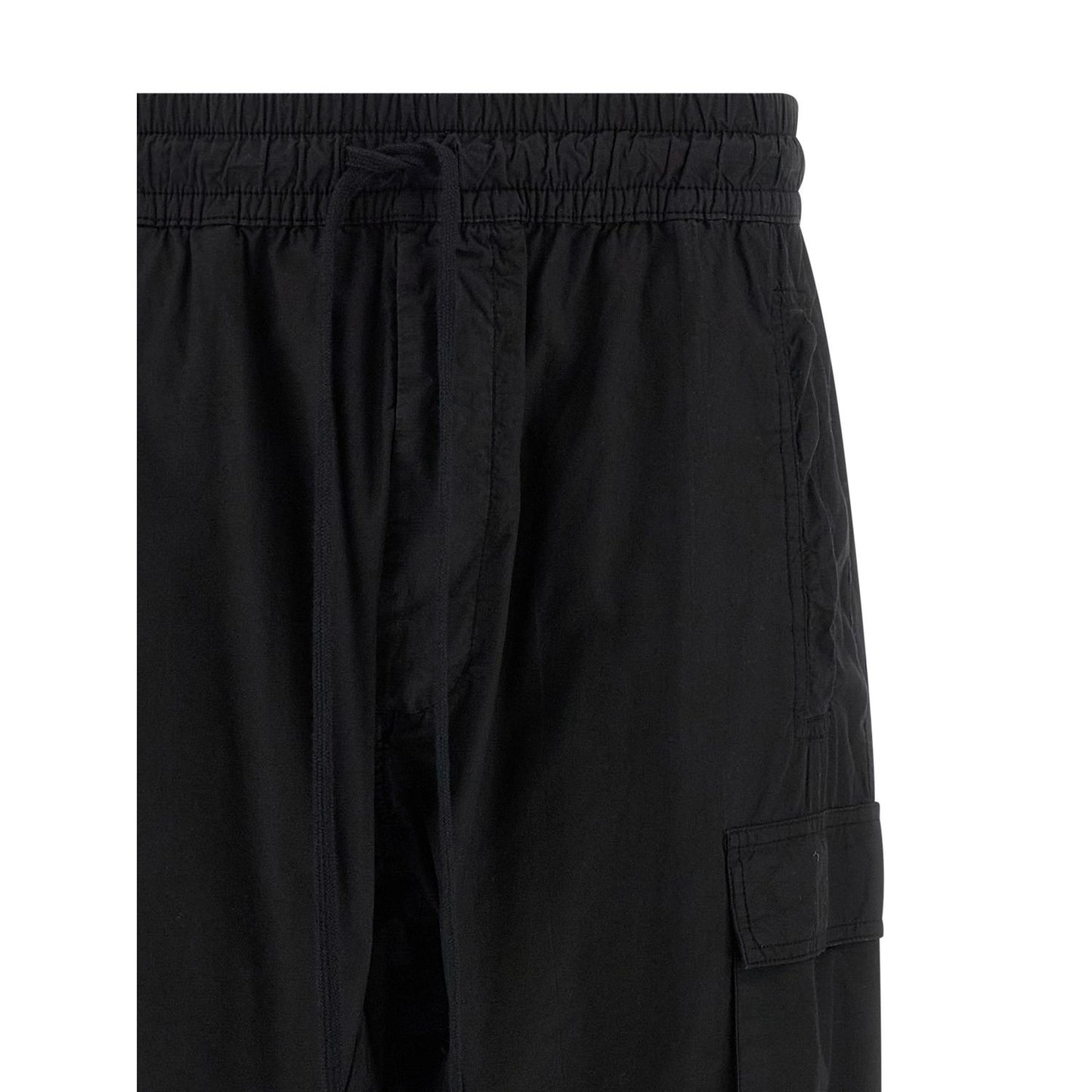 Thom Krom Black Organic Cotton Cargo Pants